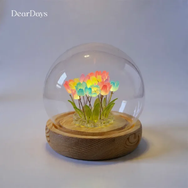 Tulip Flower Night Lamp - Multi-color 20pcs Flower