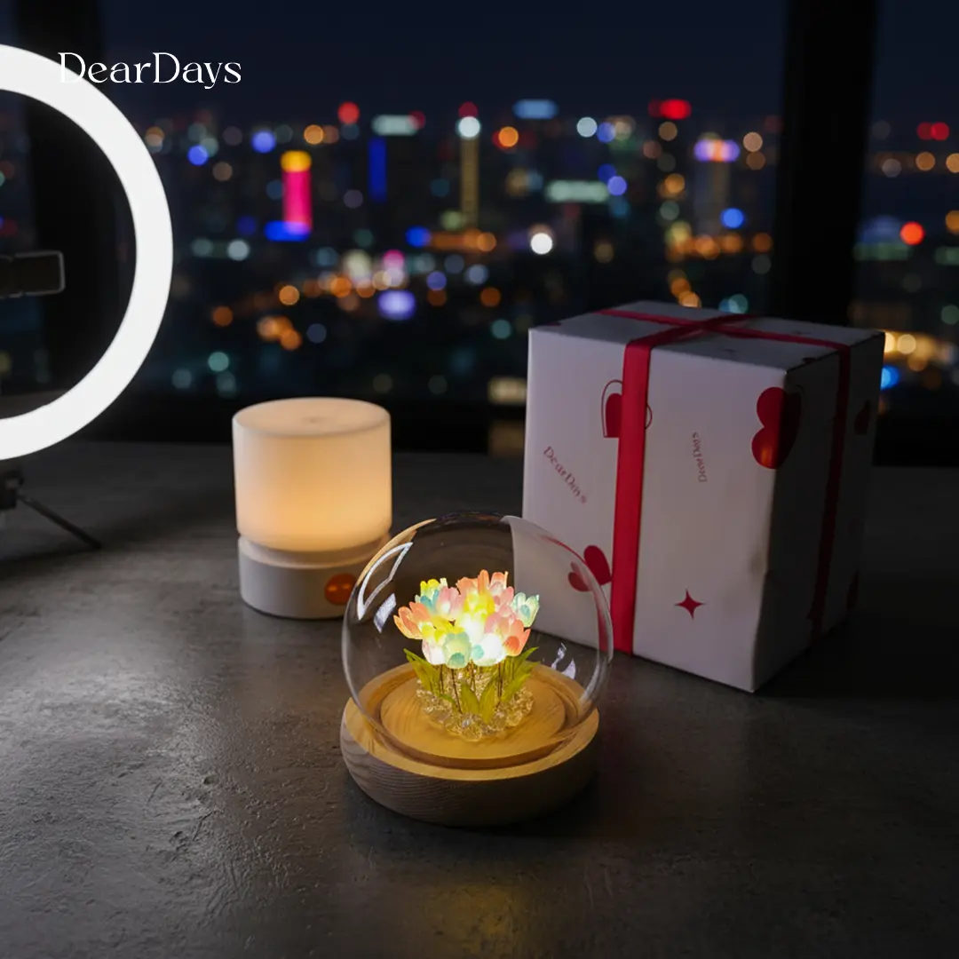 Tulip Flower Night Lamp - Multi-color 20pcs Flower - Image 5